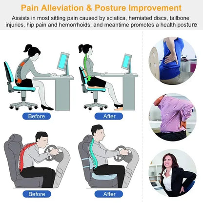 Seat Cushion Coccyx Orthopedic Memory Foam Cushion Tailbone Hip Support Chair Pillow For Office Car Seat - THE MILE MAKER DRIVER SHOP
