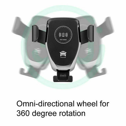 10W QI Wireless Fast Car Charger Mount Holder Stand Automatic Clamping Charging - THE MILE MAKER DRIVER SHOP