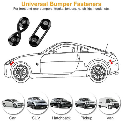 5Set Car Quick Release Bumper Fasteners Front Rear Bumper Holders Trunk Fender Hatch Lids Kit - THE MILE MAKER DRIVER SHOP