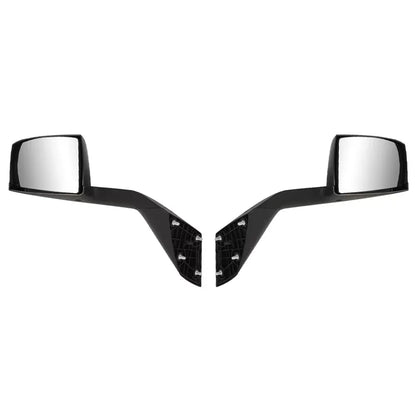 Black Hood Mirrors Assembly Pair Set Replacement With Mounting Kit Fit For Volvo VNL 2000-2015 Accessories Driver And Passenger Side - THE MILE MAKER DRIVER SHOP