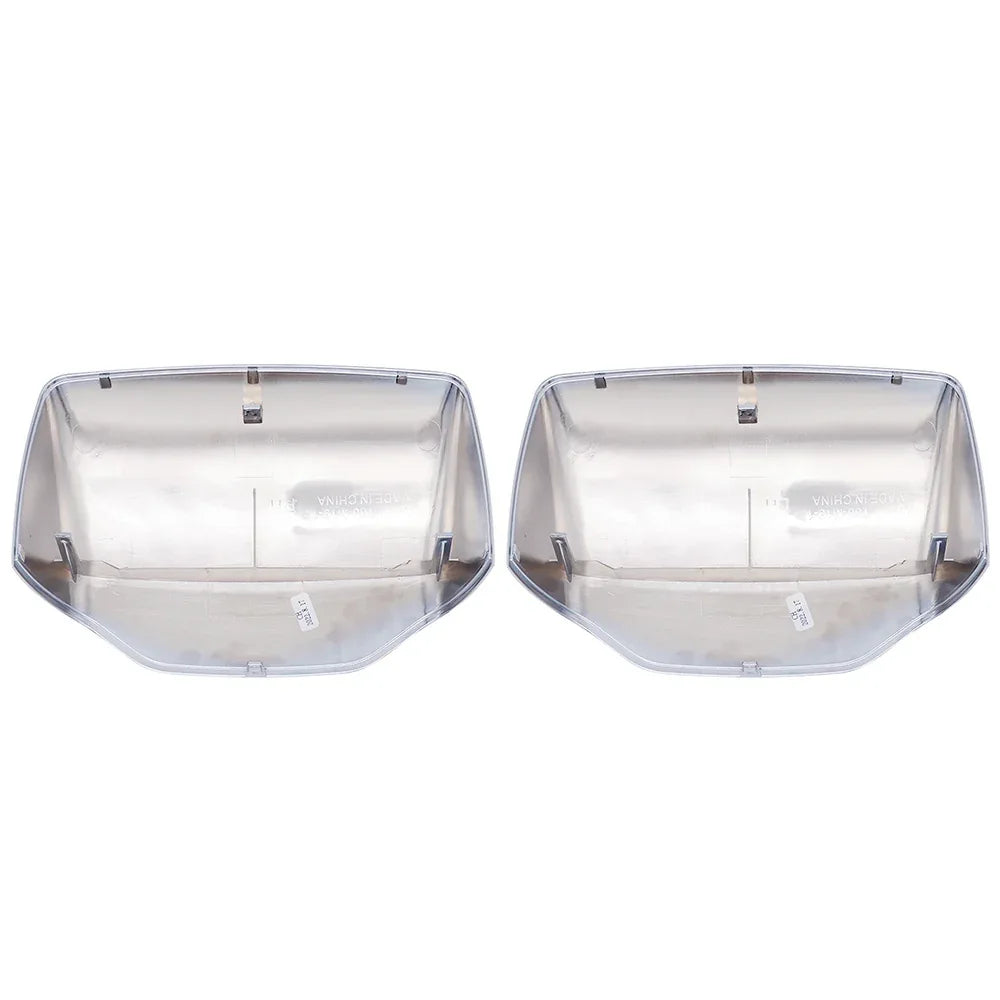 A Pair Of Chrome Hood Mirror Covers Fit For Kenworth & Peterbilt - THE MILE MAKER DRIVER SHOP
