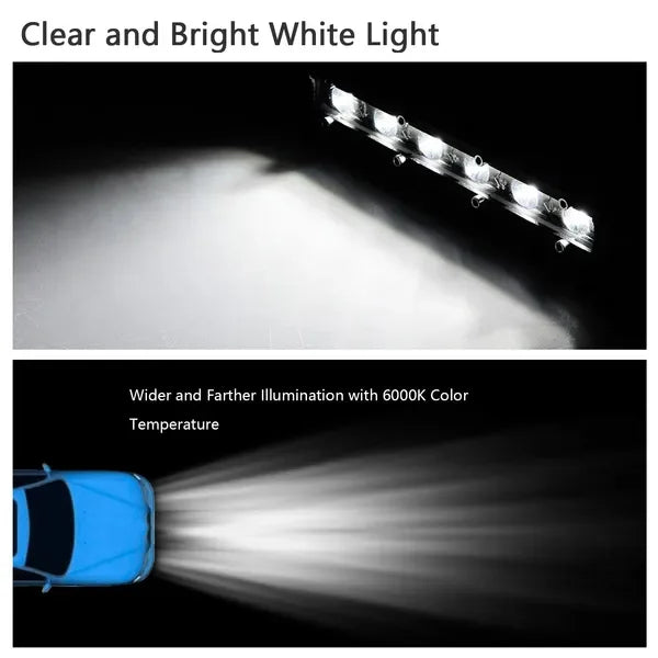7" LED Light Bar Single Row Offroad Spot Lights 18W Ultra Slim Straight Work Light For Trailer Truck Bus Boat - THE MILE MAKER DRIVER SHOP
