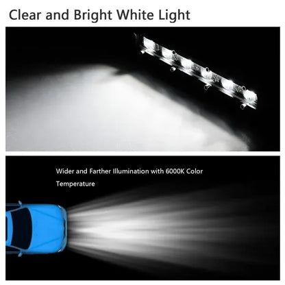 7" LED Light Bar Single Row Offroad Spot Lights 18W Ultra Slim Straight Work Light For Trailer Truck Bus Boat - THE MILE MAKER DRIVER SHOP