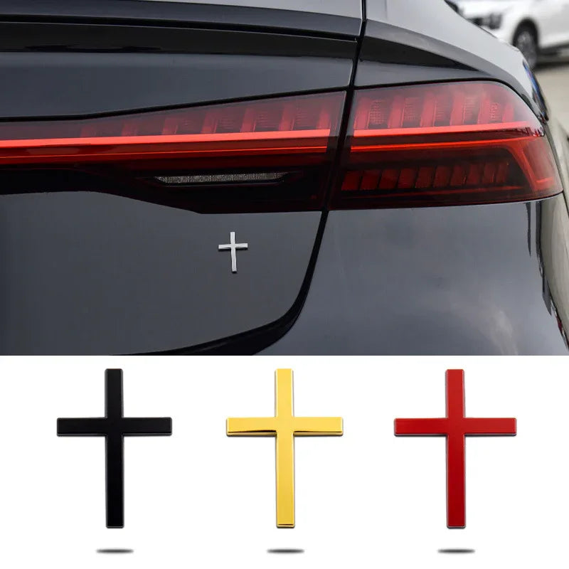 Car Metal Sticker 3D Cross Bumper Stickers - THE MILE MAKER DRIVER SHOP