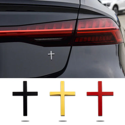 Car Metal Sticker 3D Cross Bumper Stickers - THE MILE MAKER DRIVER SHOP