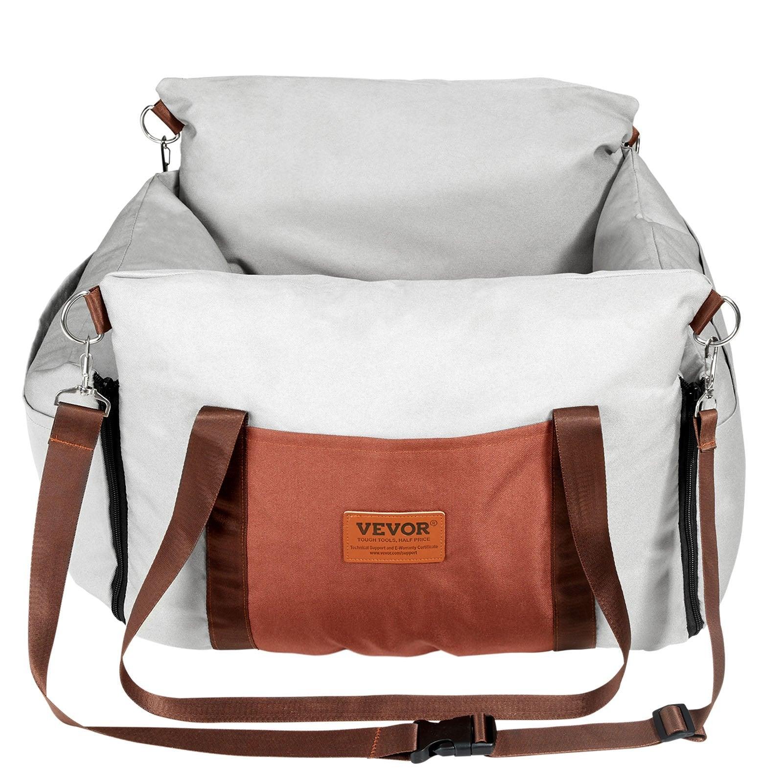 VEVOR Dog Booster Car Seat Pet Car Seat For Small Dog Up To 25lbs Gray - THE MILE MAKER DRIVER SHOP