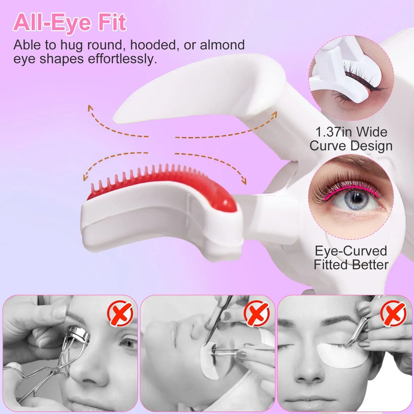 2Pcs Heated Eyelash Curler Electric USB Rechargeable Eyelash Curler Anti Burn Compact With Comb Heat Up Fast Within 8S For All Eye Shapes For Women Make Up Gift Travel Valentine Mother Day - THE MILE MAKER DRIVER SHOP