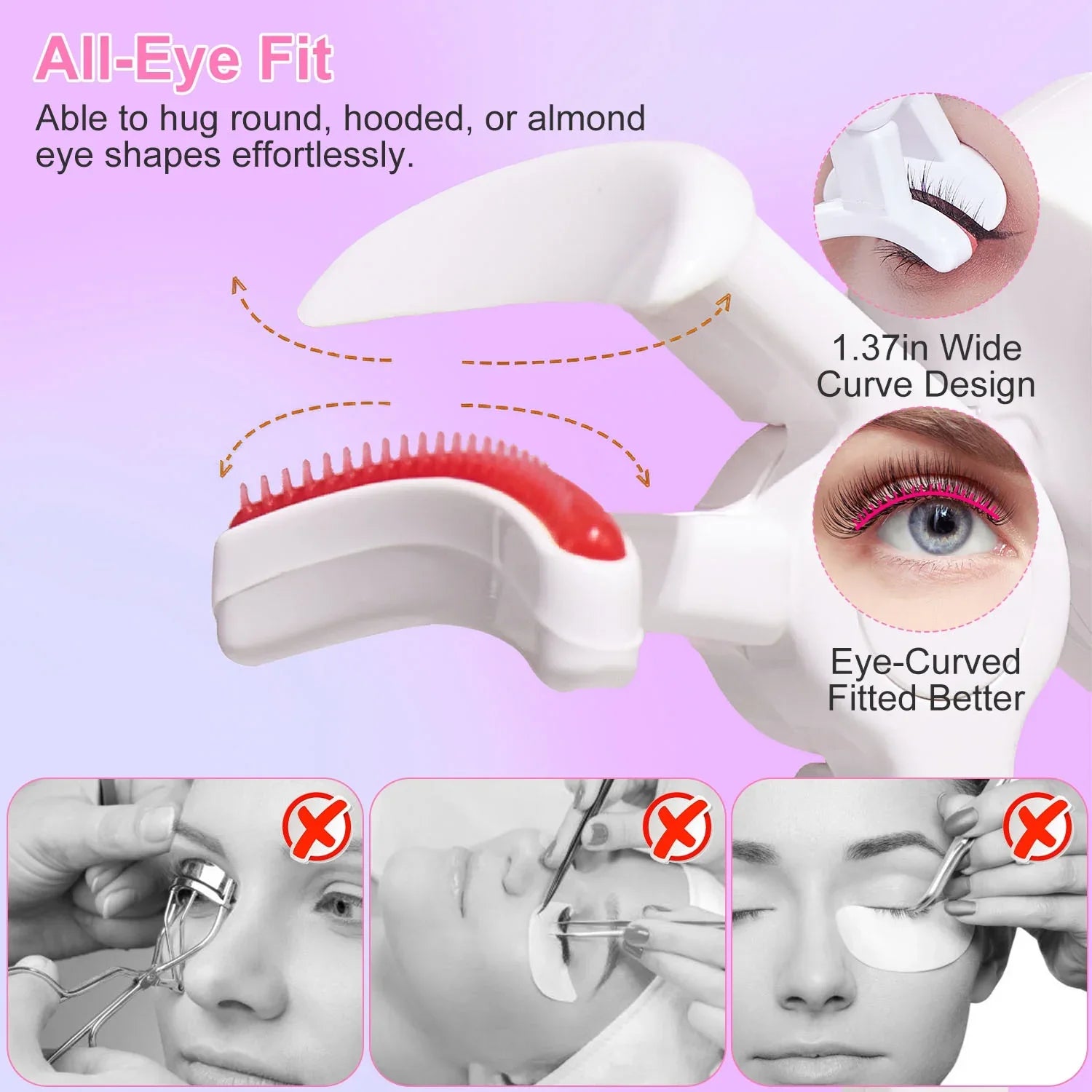 2Pcs Heated Eyelash Curler Electric USB Rechargeable Eyelash Curler Anti Burn Compact With Comb Heat Up Fast Within 8S For All Eye Shapes For Women Make Up Gift Travel Valentine Mother Day - THE MILE MAKER DRIVER SHOP