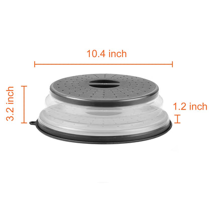 VEVOR 2PCS Microwave Splatter Covers 10.4Collapsible Microwave Food Lid - THE MILE MAKER DRIVER SHOP