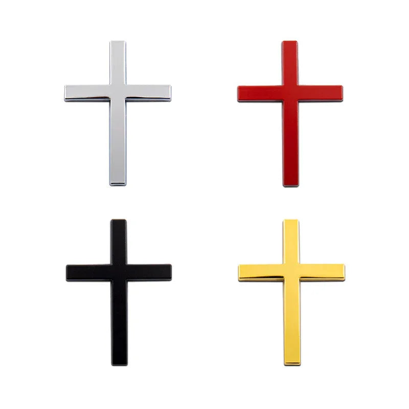 Car Metal Sticker 3D Cross Bumper Stickers - THE MILE MAKER DRIVER SHOP