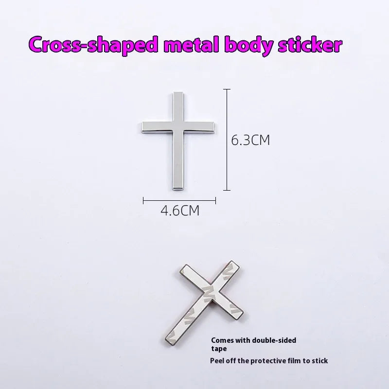 Car Metal Sticker 3D Cross Bumper Stickers - THE MILE MAKER DRIVER SHOP