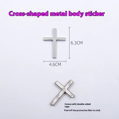 Car Metal Sticker 3D Cross Bumper Stickers - THE MILE MAKER DRIVER SHOP