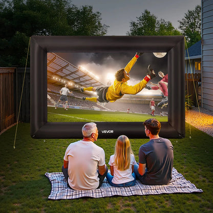 16FT Inflatable Projector Screen, Inflatable Movie Screen Outdoor With 250W Air Blower Projector Screen Oxford Fabric Material Blow Up Screen For Outdoor Backyard, Home Theater, Theme Party - THE MILE MAKER DRIVER SHOP