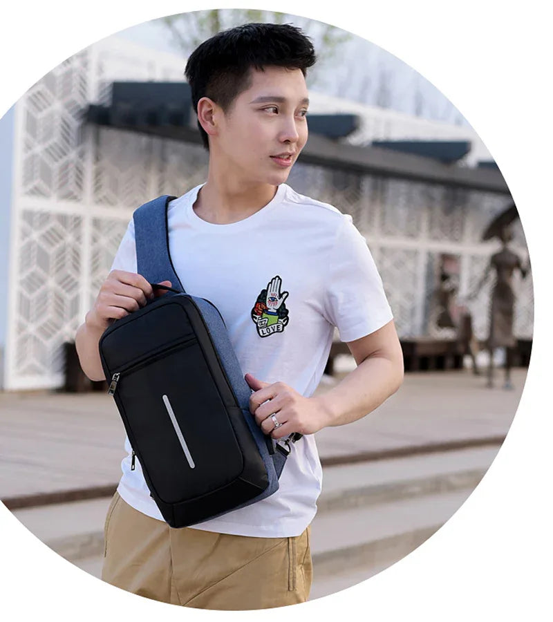 Anti-theft USB charging chest bag with you - THE MILE MAKER DRIVER SHOP