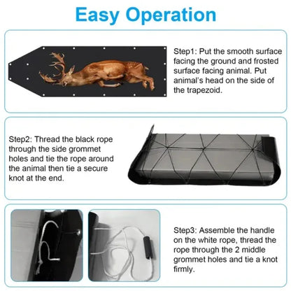 Deer Cart Game Trailer Snow Sled Mat Hunting Equipment - THE MILE MAKER DRIVER SHOP