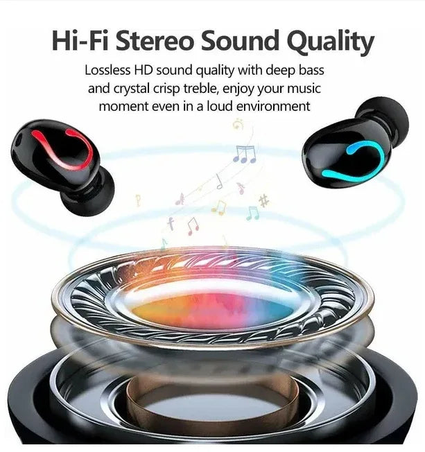 Bluetooth 5.1 Headset TWS Wireless Earphones Mini Earbuds Stereo Headphones IPX7 - THE MILE MAKER DRIVER SHOP