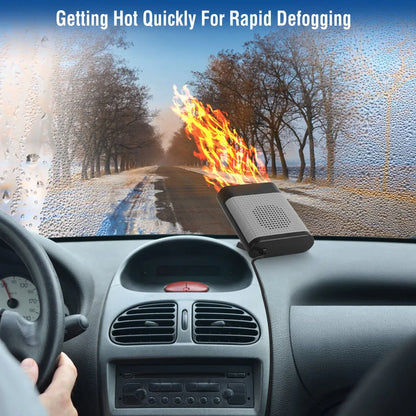24V 200W Or 12V 150W Portable Car Heater Heating Fan 2 In 1 Defroster Defogger Demister Windshield Heater Automotive Cooling Fan With 360 Degree Rotating Base - THE MILE MAKER DRIVER SHOP