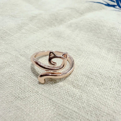 Hook Line Geometric Adjustable Animal Cat Ring Knitted Ornament - THE MILE MAKER DRIVER SHOP