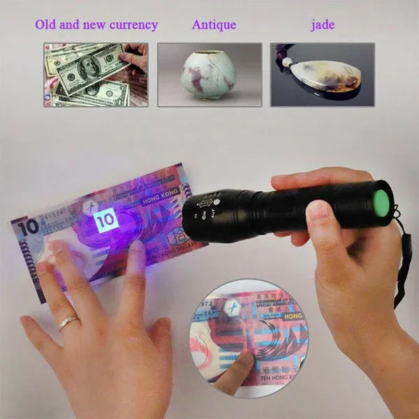 2-in-1 LED Flashlight, Ultraviolet And White Light, Adjustable Focus LED Inspection Light,2 Pack-TK,TMEU For Self-pickup - THE MILE MAKER DRIVER SHOP