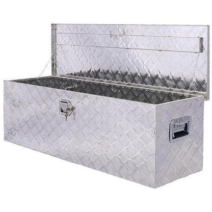48inch Aluminum Tool Box,heavy Duty Truck Bed Tool Box,outdoor Trailer Pickup Storage Tool Box,RV Storage Organizer,underbody Box W Lock Keys,silver - THE MILE MAKER DRIVER SHOP
