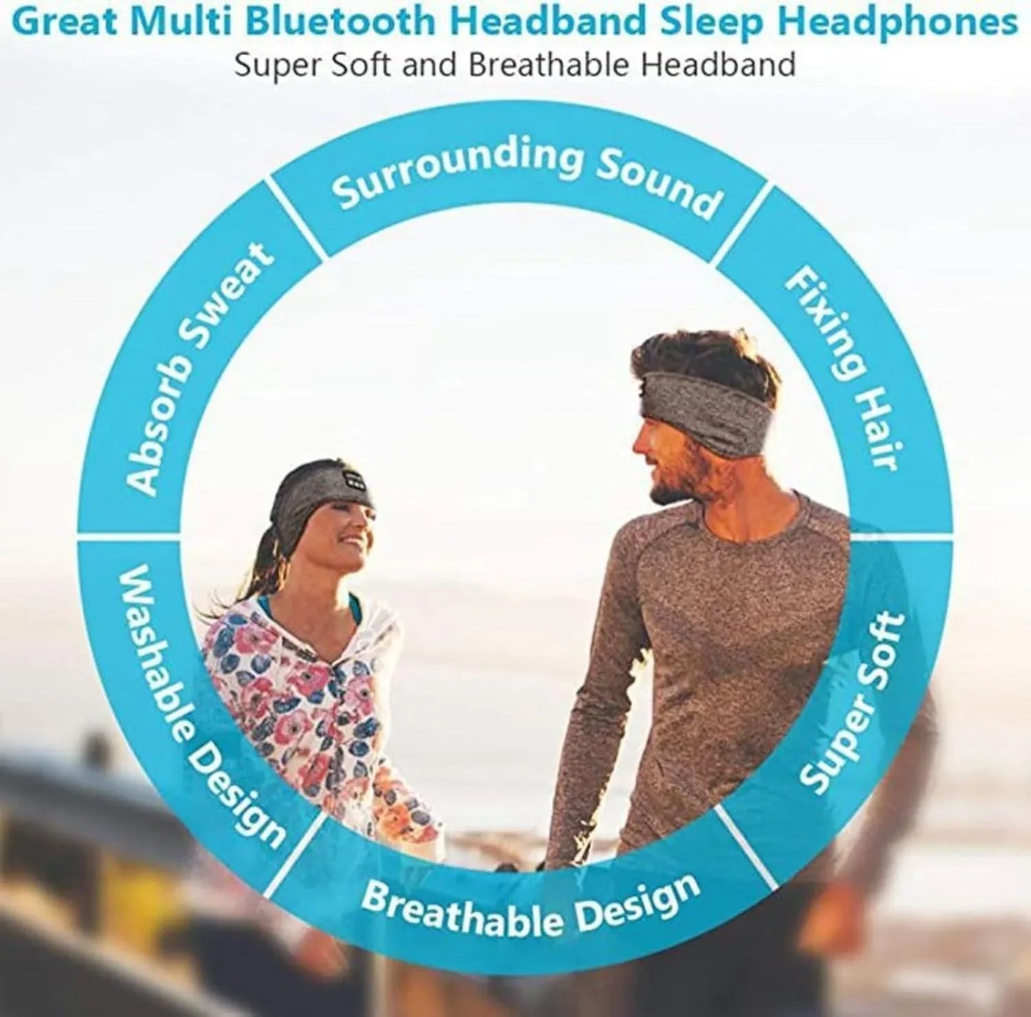 Bluetooth Sleep Hood Headphones Wireless Music Sports Headband - THE MILE MAKER DRIVER SHOP