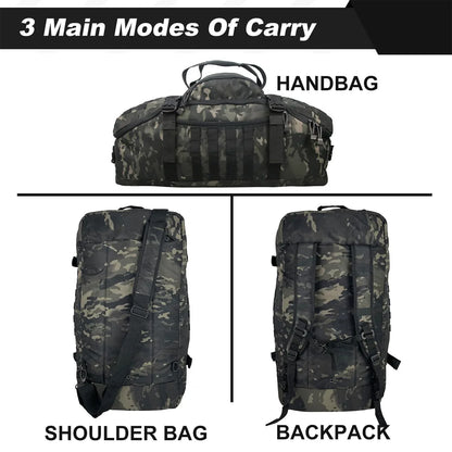 3 In 1 Military Backpack Travel Duffle Bag For Weekender Gym Traveling Workout Deployment - THE MILE MAKER DRIVER SHOP