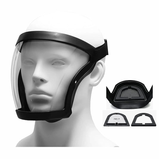 Full Face Anti-fog Clear Mask Reusable Super Protective Transparent Safety Cover - THE MILE MAKER DRIVER SHOP