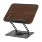 1Pc Book Stand For Reading Foldable Wood Book Holder Reading Rack Paper Stand With Adjustable Height 360 Degree Rotatable Base Dual Paper Clips For Book Sheet Music Laptop Drawing Tablet - THE MILE MAKER DRIVER SHOP
