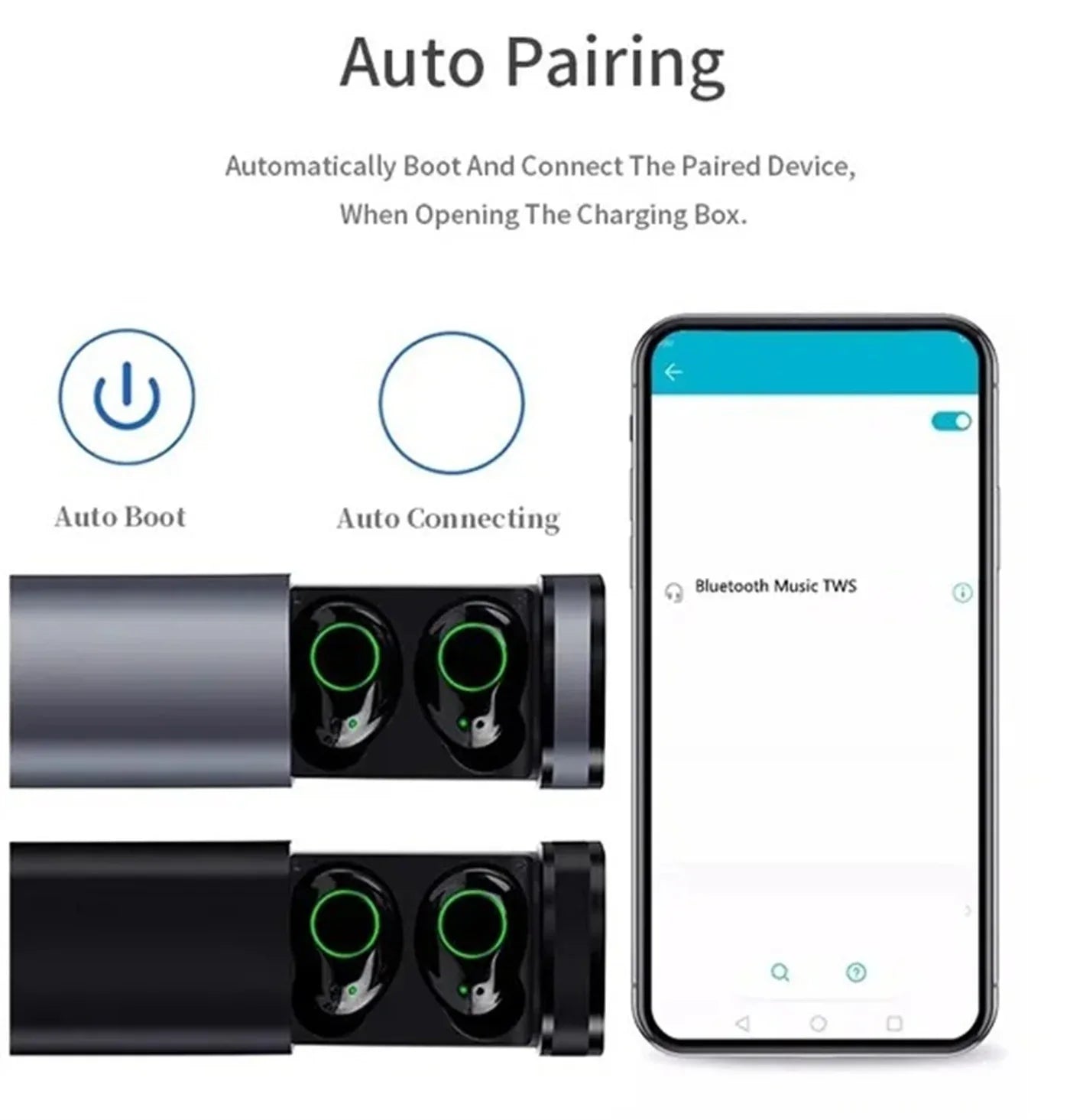 VibeWire - V5.0 Touch Earbuds With Charging Case - THE MILE MAKER DRIVER SHOP