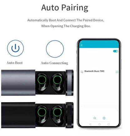 VibeWire - V5.0 Touch Earbuds With Charging Case - THE MILE MAKER DRIVER SHOP