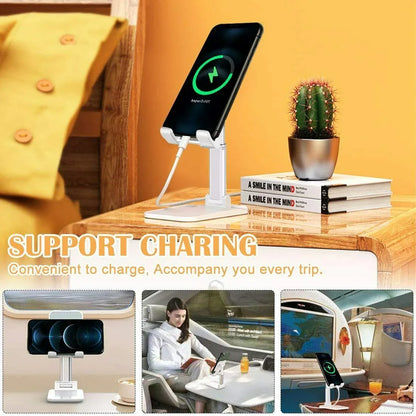 Cell Phone Stand Desktop Holder Tablet Stand Mount Mobile Phone Desktop Tablet Holder Table Cell Foldable Extend Support Desk Mobile Phone Holder Stand - THE MILE MAKER DRIVER SHOP