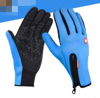 Outdoor Waterproof Gloves Touch Screen Windproof Riding Zipper Sports Winter Warm Fleece Mountaineering Gloves - THE MILE MAKER DRIVER SHOP