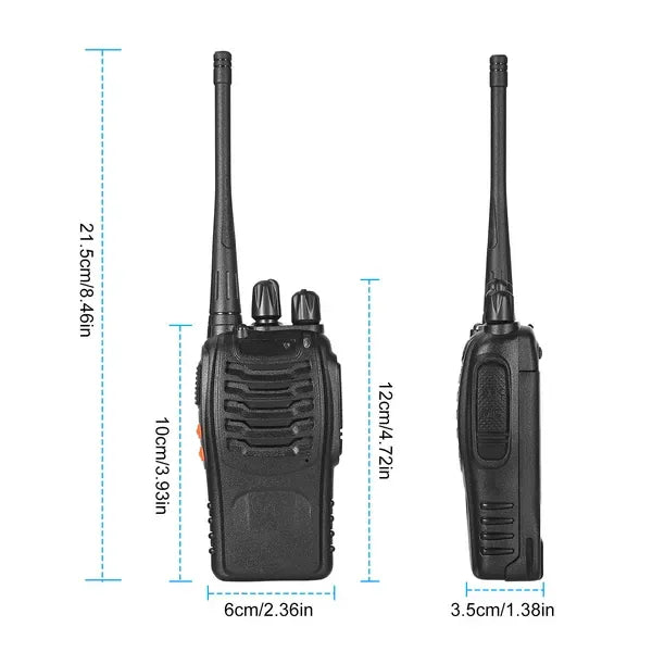 2 X Baofeng BF-888S Walkie Talkies Two Way Radio UHF 16CH 400-470MHZ Long Range - THE MILE MAKER DRIVER SHOP