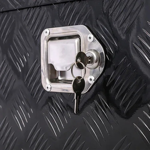 30inch Aluminum Tool Box,heavy Duty Truck Bed Tool Box,outdoor Trailer Pickup Storage Tool Box,RV Storage Organizer,underbody Box W Lock Keys,black - THE MILE MAKER DRIVER SHOP