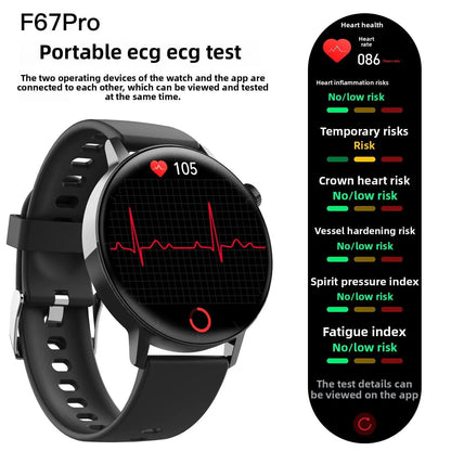 Smart Watch Non-Invasive Blood Glucose Body Temperature Blood Pressure Blood Oxygen Automatic Measurement ECG Ppg Blood Lipid Health Manager - THE MILE MAKER DRIVER SHOP