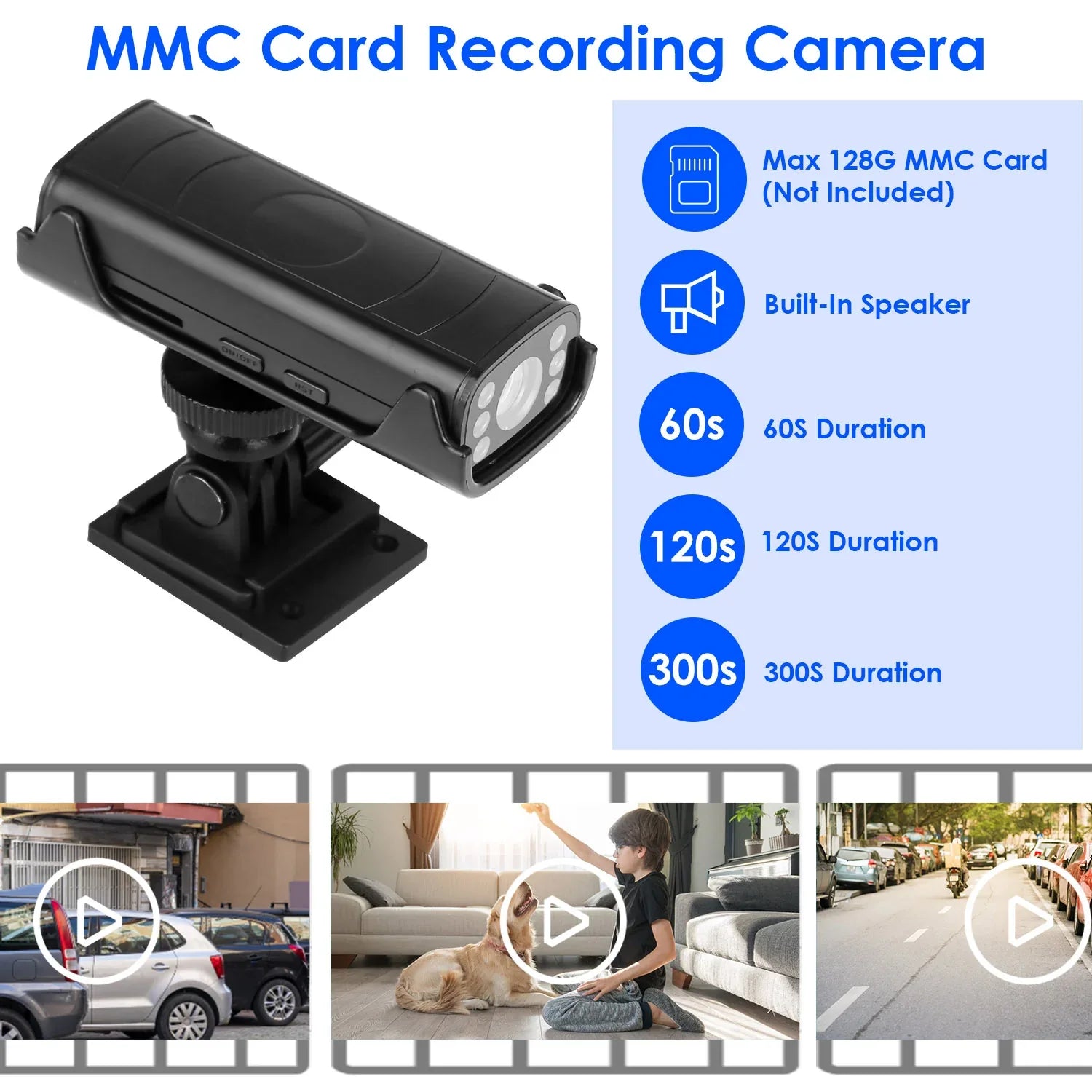 1Pc Wireless Camera Reverse Hitch Guide Camera Vehicle Backup Rechargeable Camera With Flexible Adhesive Base Night Vision For Car RVs Trailer Truck - THE MILE MAKER DRIVER SHOP