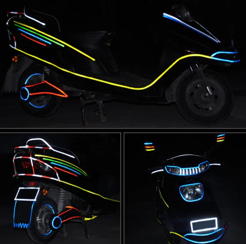 Car and motorcycle bicycle reflective stickers mountain bike luminous stickers dead fly bicycle wheel body sticker - THE MILE MAKER DRIVER SHOP