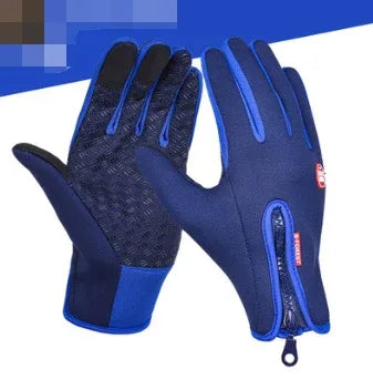 Outdoor Waterproof Gloves Touch Screen Windproof Riding Zipper Sports Winter Warm Fleece Mountaineering Gloves - THE MILE MAKER DRIVER SHOP