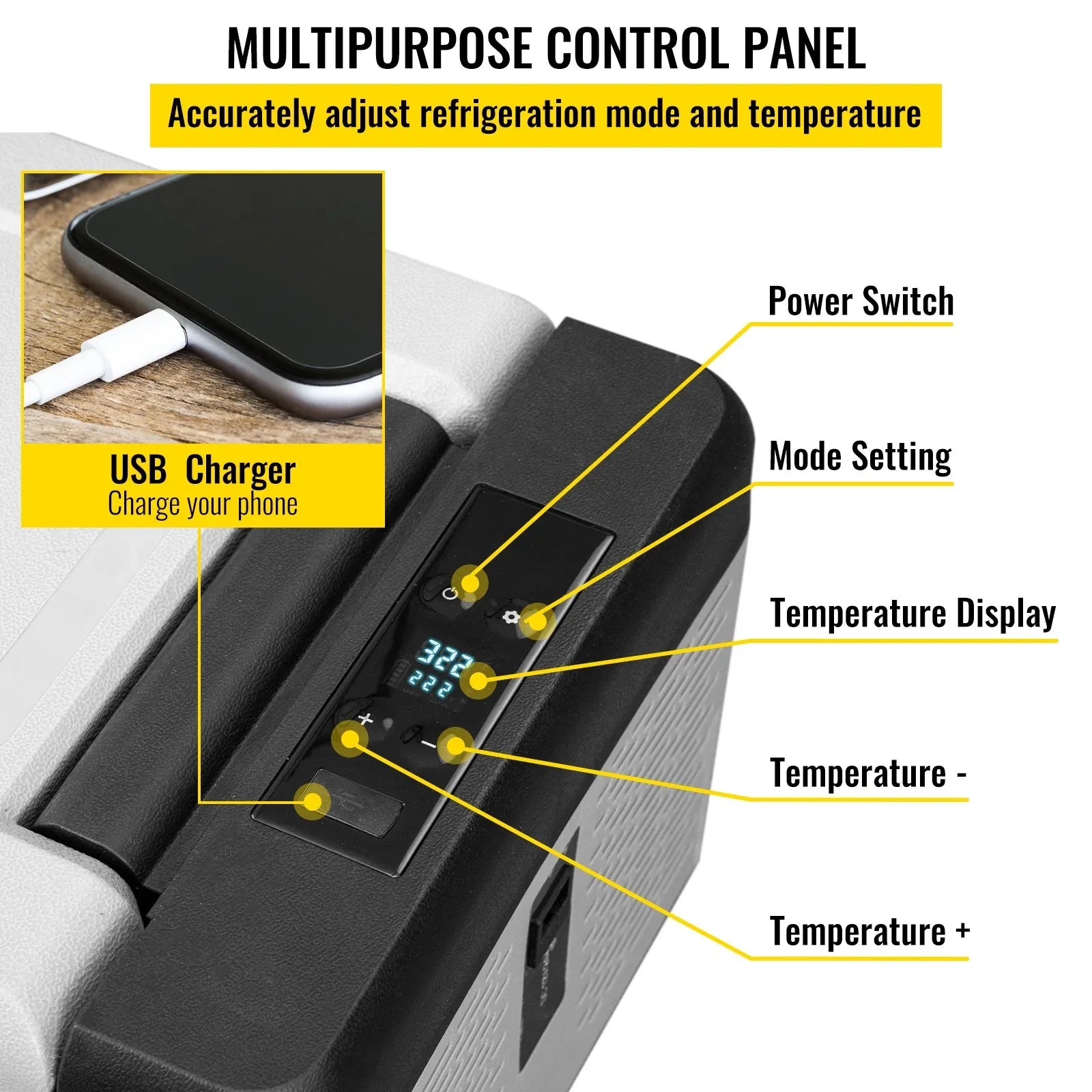 12 Volt Refrigerator 10 Qt, Portable Mini Freezer (-4℉~68℉) W/APP Control Car Compressor Fridge Cooler 12V/24V DC And 110-220V AC For Camping, Road Trip, Travel, Outdoor And Home - THE MILE MAKER DRIVER SHOP