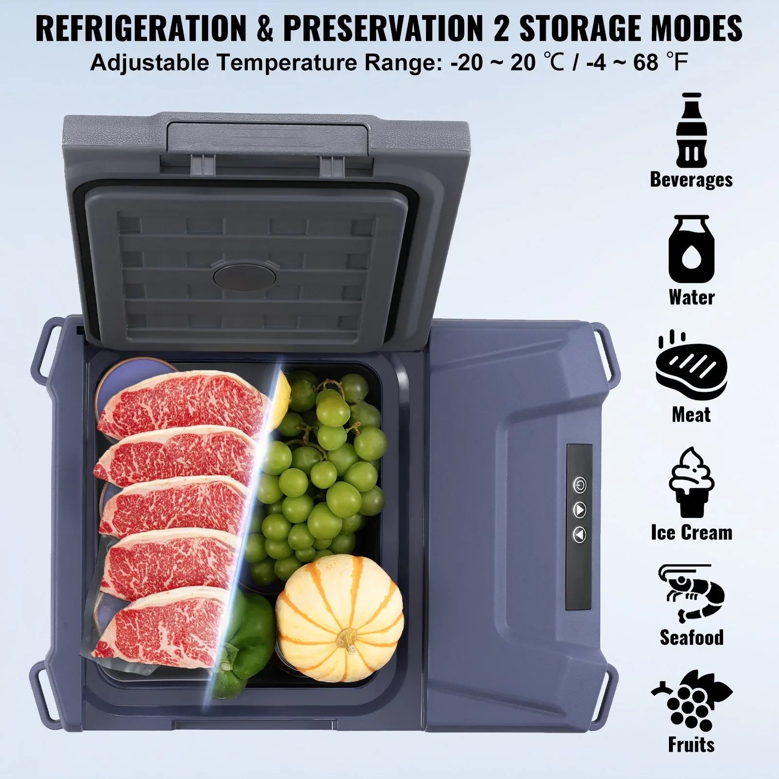 Portable Car Refrigerator Freezer Compressor 9 L Single Zone For Car Home - THE MILE MAKER DRIVER SHOP