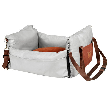 VEVOR Dog Booster Car Seat Pet Car Seat For Small Dog Up To 25lbs Gray - THE MILE MAKER DRIVER SHOP