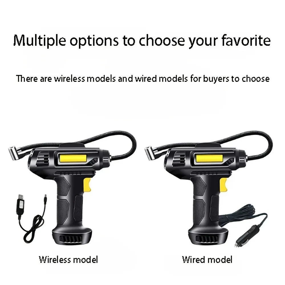 Car Tire Inflator Wireless Intelligent Digital Display Portable Handheld Car Inflator Bicycle - THE MILE MAKER DRIVER SHOP