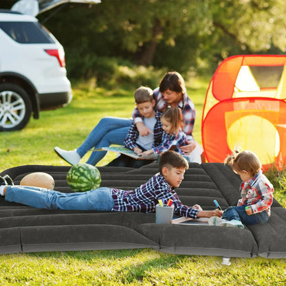 1Set Inflatable SUV Air Mattress Thickened Camping Bed Cushion With Pillow Storage Bag PVC Flocked Car Bed For Home Car Travel Camping - THE MILE MAKER DRIVER SHOP