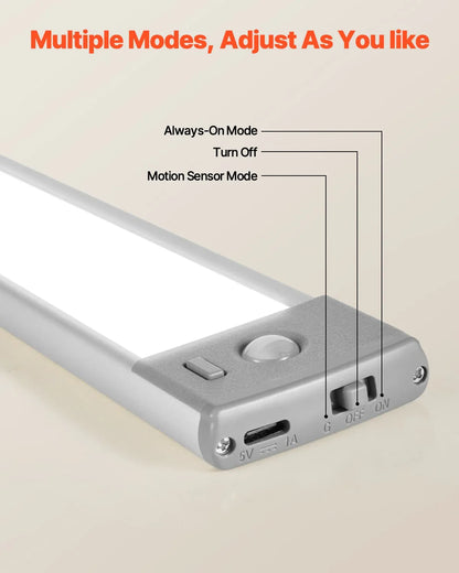 Under Cabinet Lighting 2 PCS 40 LED Motion Sensor Lights Battery Operated - THE MILE MAKER DRIVER SHOP