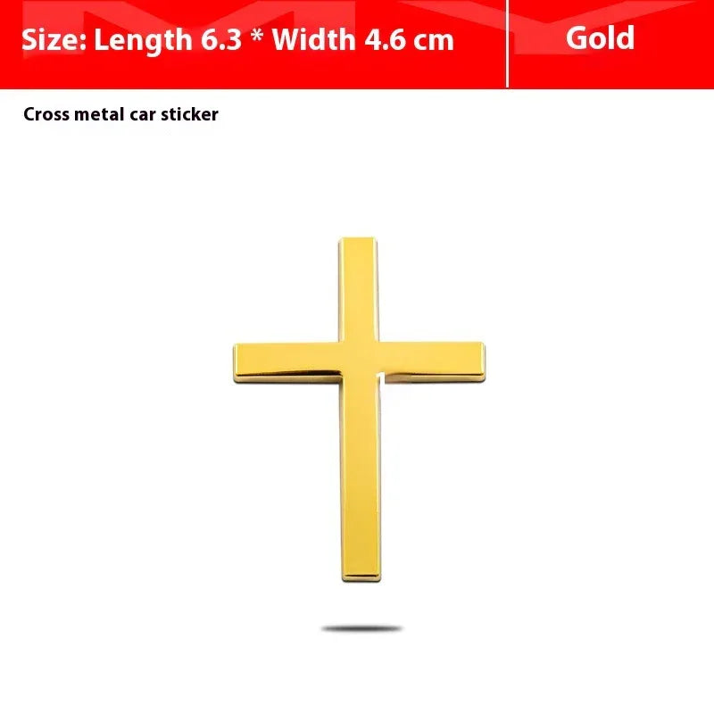 Car Metal Sticker 3D Cross Bumper Stickers - THE MILE MAKER DRIVER SHOP