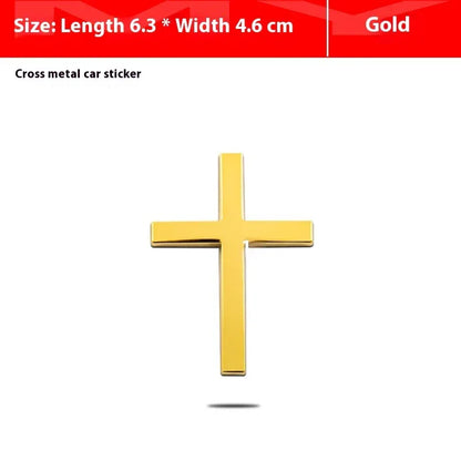 Car Metal Sticker 3D Cross Bumper Stickers - THE MILE MAKER DRIVER SHOP