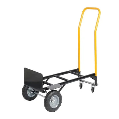 Hand Truck Dual Purpose 2 Wheel Dolly Cart And 4 Wheel Push Cart With Swivel Wheels 330 Lbs Capacity Heavy Duty Platform Cart For Moving Warehouse Garden Grocery - THE MILE MAKER DRIVER SHOP