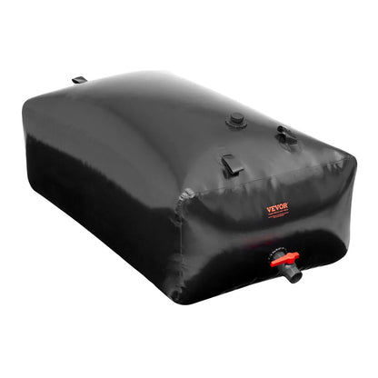 VEVOR Portable Water Storage Bladder 142.7 Gal PVC Collapsible Water Tank Black - THE MILE MAKER DRIVER SHOP