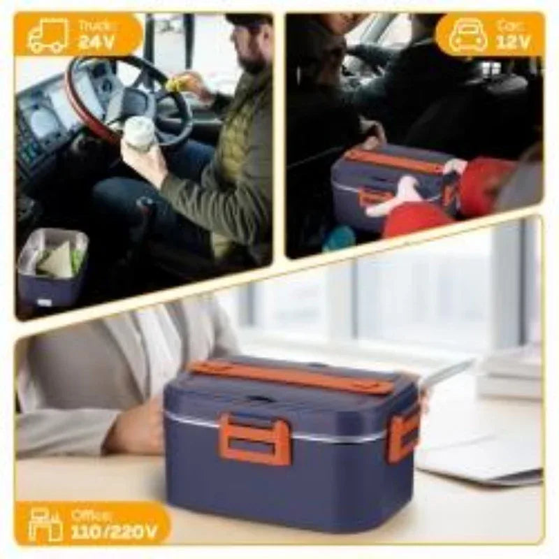 Electric Heating 1.8 Liter Lunch Box For Work, Car And Home - THE MILE MAKER DRIVER SHOP