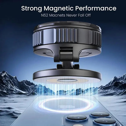 Newly Upgraded Retractable Car Mobile Phone Holder 360 Magnetic Vacuum Suction Cup One-click Safety Lock Ultra-compact Design - THE MILE MAKER DRIVER SHOP